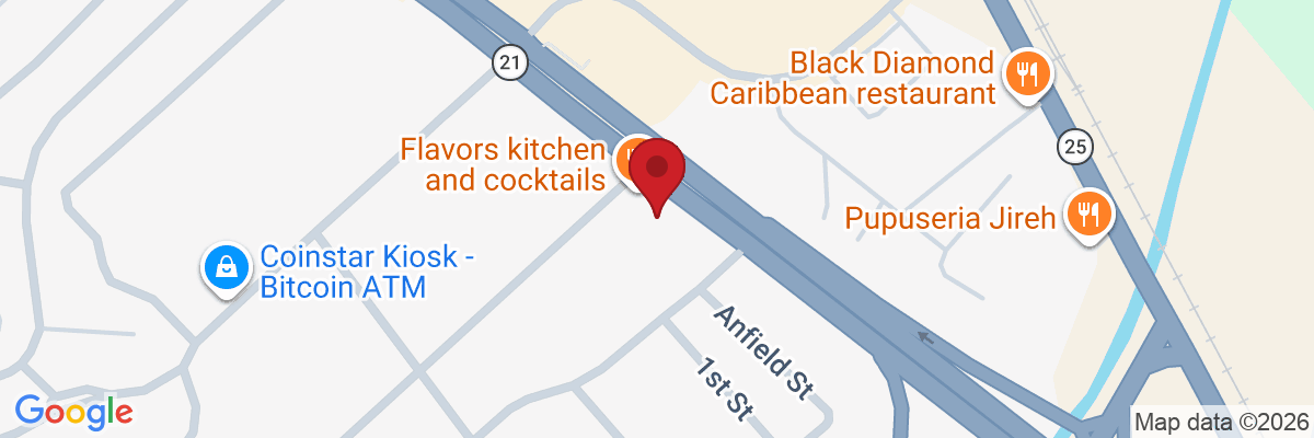 Map showing facility locations