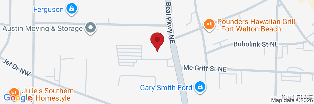 Map showing facility locations