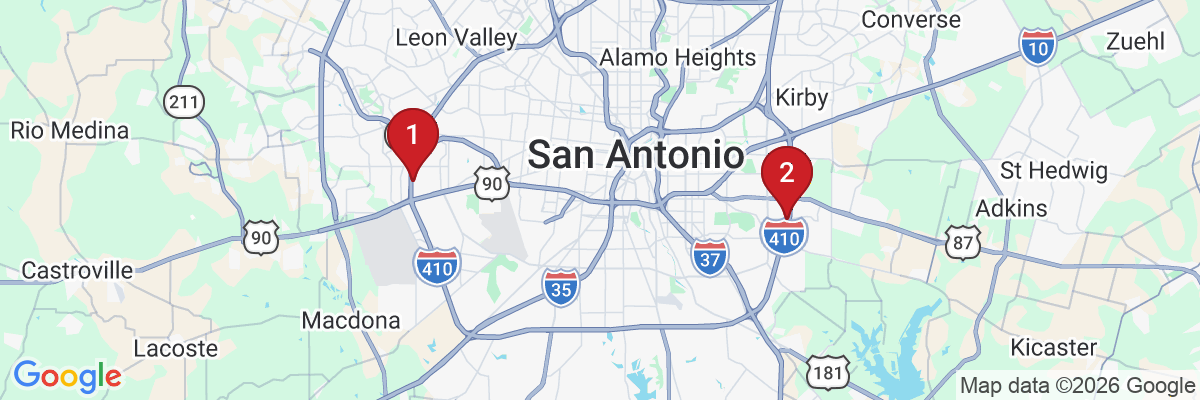 Map showing facility locations