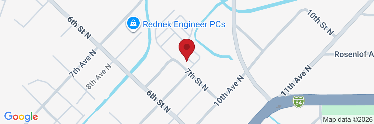 Map showing facility locations