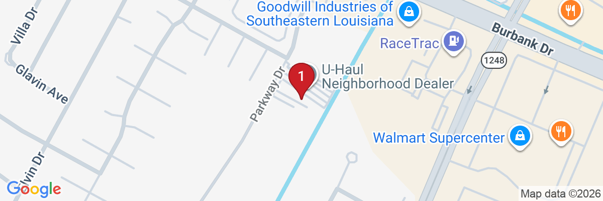 Map showing facility locations