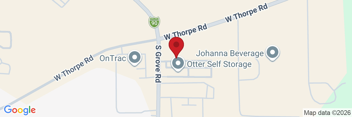 Map showing facility locations