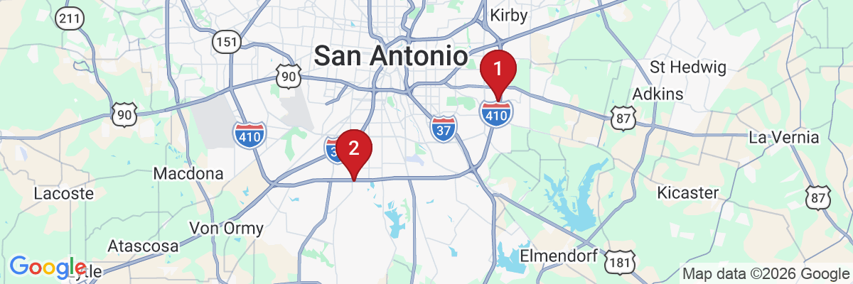 Map showing facility locations