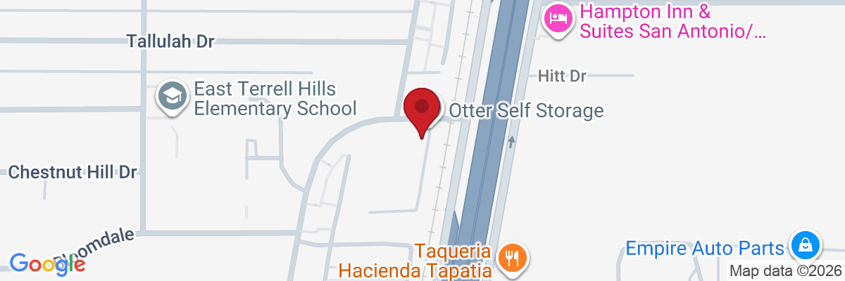 Map showing facility locations